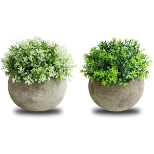 2 Pcs Artificial Plant Potted Plant in Pots