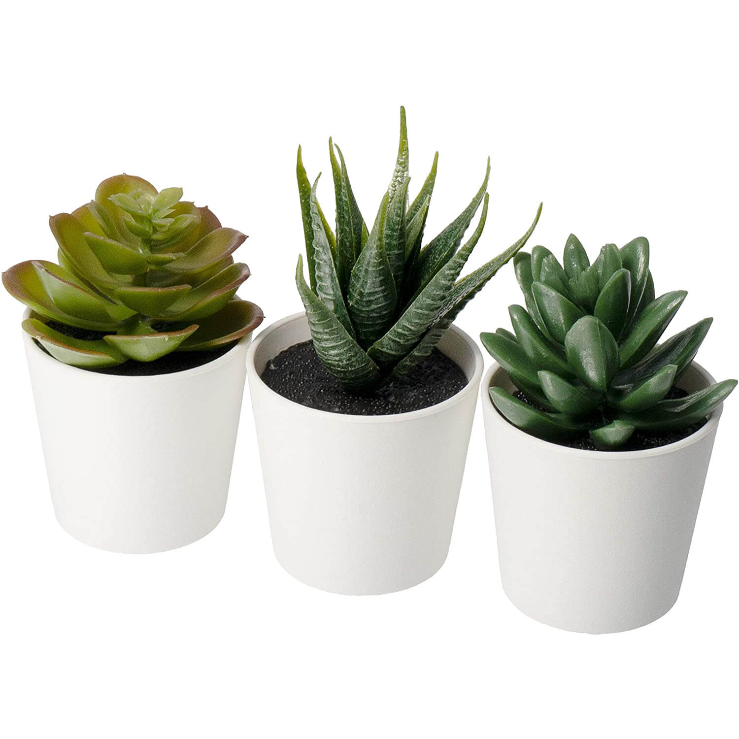 3 Pcs Mini Artificial Succulent Desk Plants in Pots