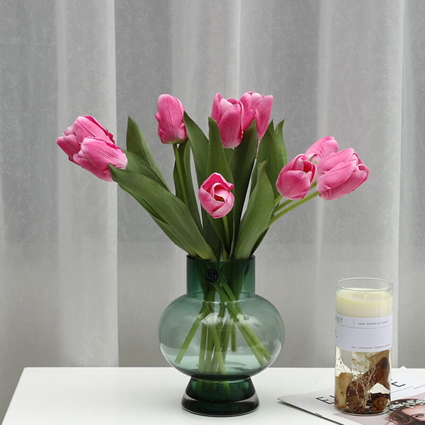 MEALULAND 10pcs High-end Artificial Tulip, Pink