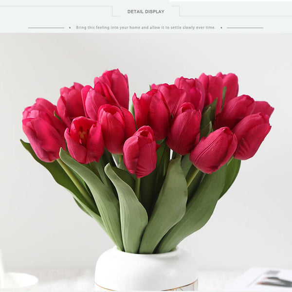 MEALULAND 10pcs High-end Artificial Tulip, Rose