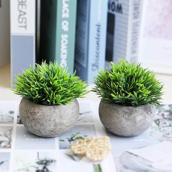 2 Pcs Artificial Plant Potted Plant in Pots