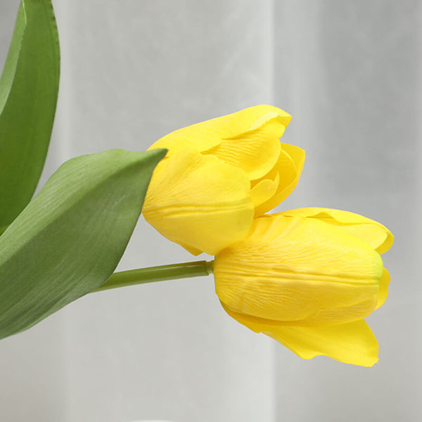 MEALULAND 10pcs High-end Artificial Tulip, Yellow