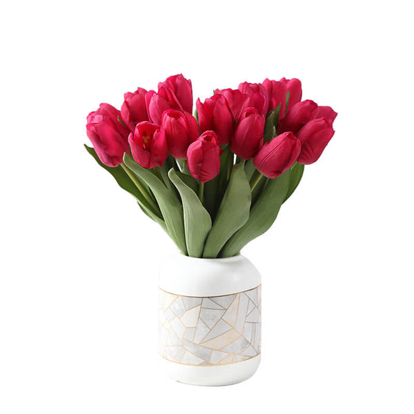 MEALULAND 10pcs High-end Artificial Tulip, Rose