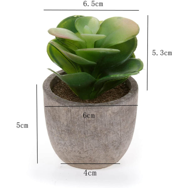 3 Pcs Mini Artificial Succulent Desk Plants in Pots