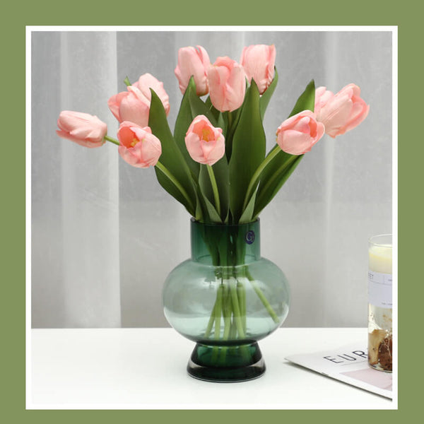 MEALULAND 10pcs High-end Artificial Tulip, Light Pink