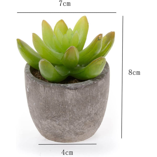 3 Pcs Mini Artificial Succulent Desk Plants in Pots