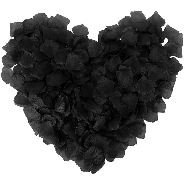 MEALULAND 3000 Pcs Artificial Rose Flower Petals (black)