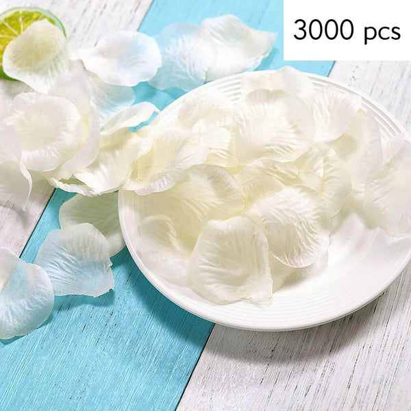 MEALULAND 3000 Pcs Artificial Rose Flower Petals (white)