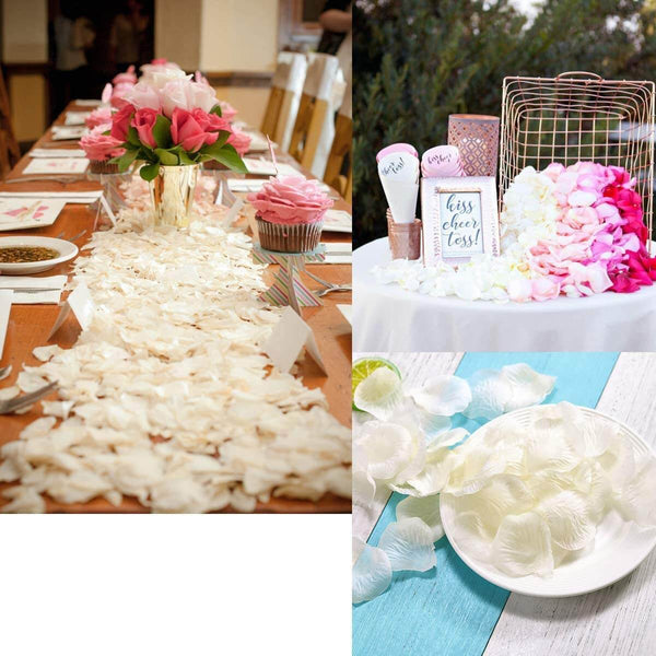 MEALULAND 3000 Pcs Artificial Rose Flower Petals (white)