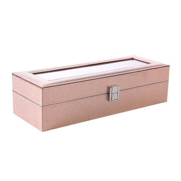 MEALULAND 1pcs 6 Slot Specialty Paper Watch Organizer rose gold