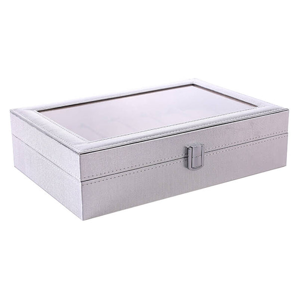 MEALULAND 1pcs 12 Slot Specialty Paper Watch Organizer silver