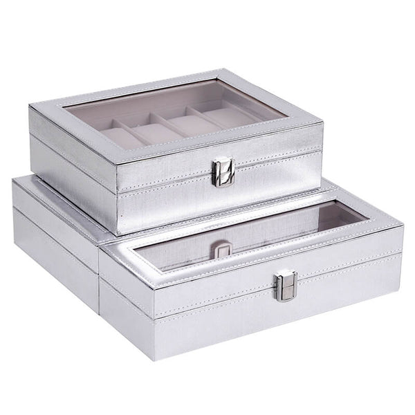 MEALULAND 1pcs 12 Slot Specialty Paper Watch Organizer silver