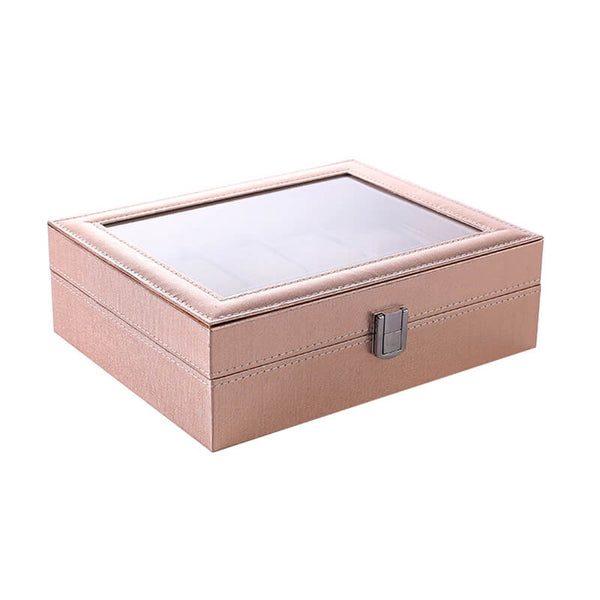 MEALULAND 1pcs 12 Slot Specialty Paper Watch Organizer rose gold