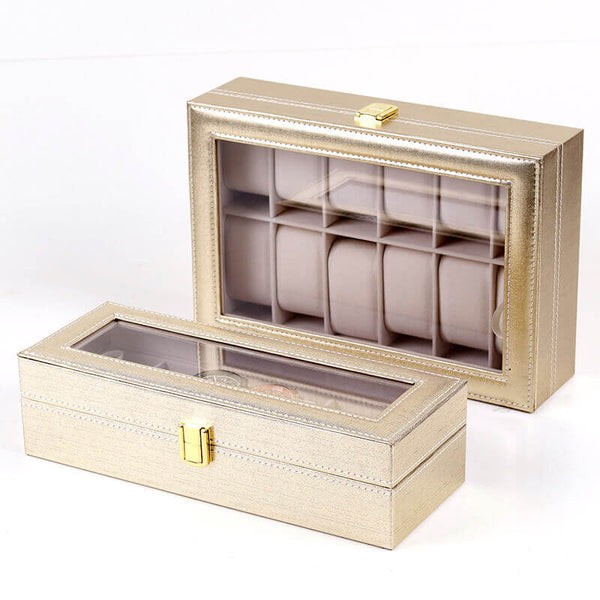 MEALULAND 1pcs 12 Slot Specialty Paper Watch Organizer gold