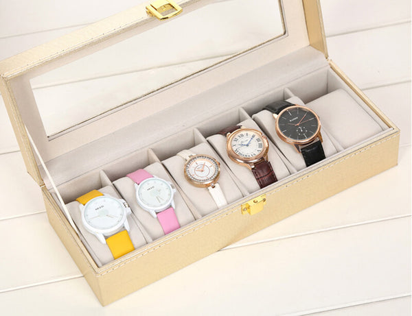 MEALULAND 1pcs 6 Slot Specialty Paper Watch Organizer gold