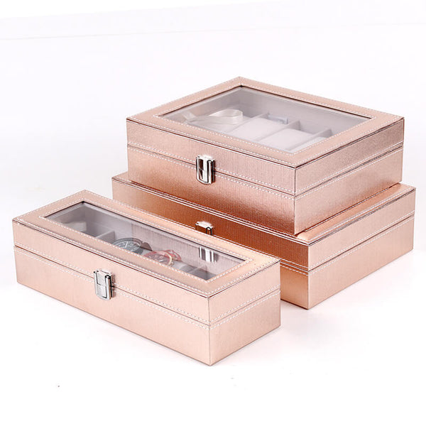 MEALULAND 1pcs 12 Slot Specialty Paper Watch Organizer rose gold