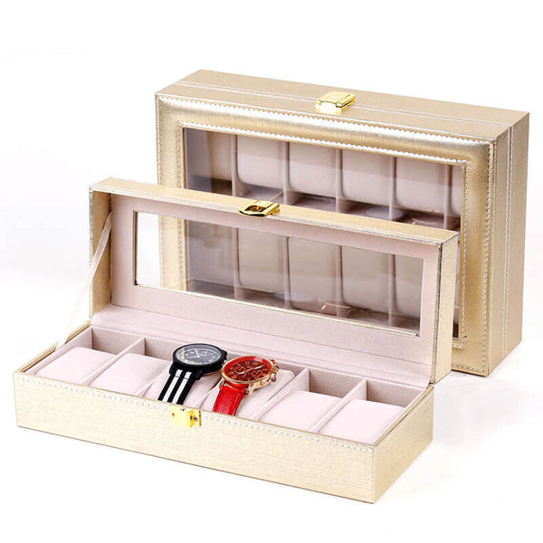 MEALULAND 1pcs 6 Slot Specialty Paper Watch Organizer gold